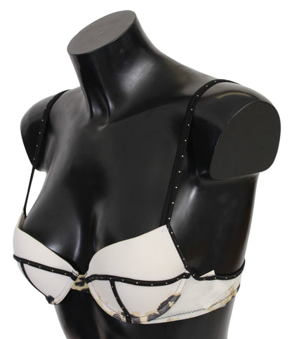 Just Cavalli Elegante reggiseno push-up bianco con dettagli logo