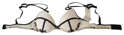 Just Cavalli Elegante reggiseno push-up bianco con dettagli logo