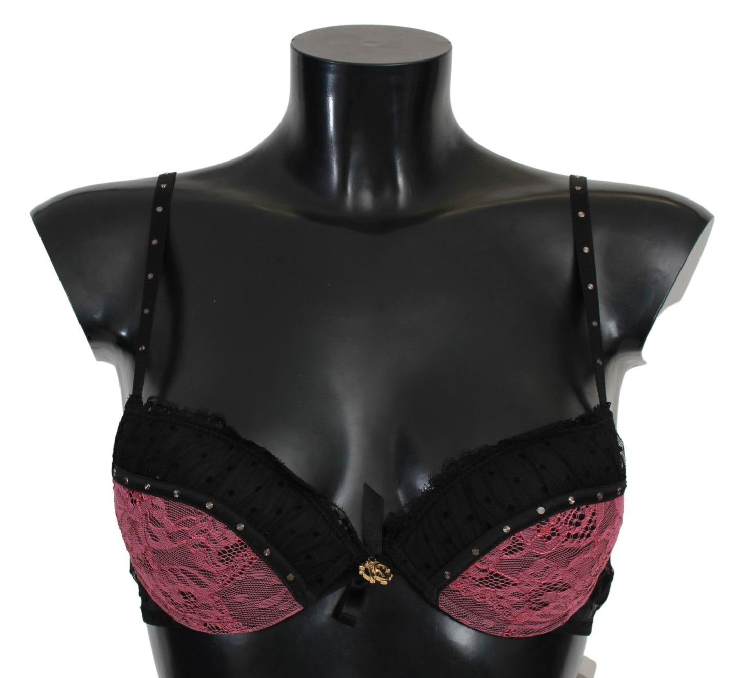 Roberto Cavalli Elegante reggiseno push-up in pizzo nero