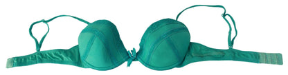 Ermanno Scervino Lussuoso reggiseno push up in cotone verde