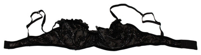 Ermanno Scervino Reggiseno a balconcino in rete nera elegante