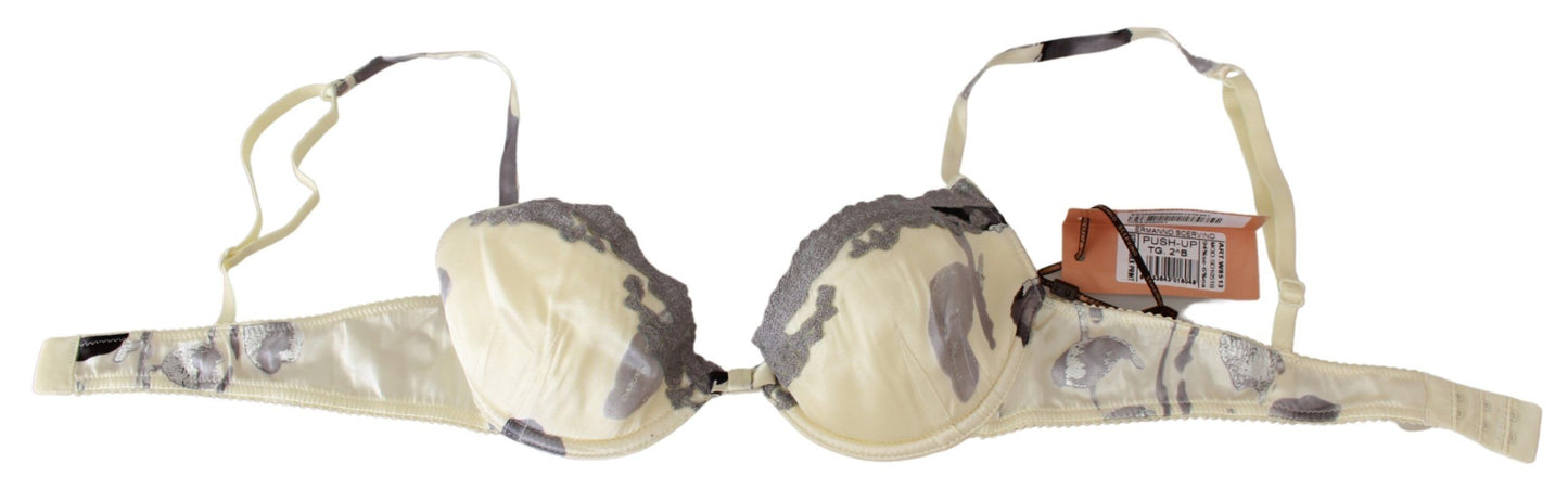 Ermanno Scervino Reggiseno push-up in misto seta nei colori Beige e Grigio