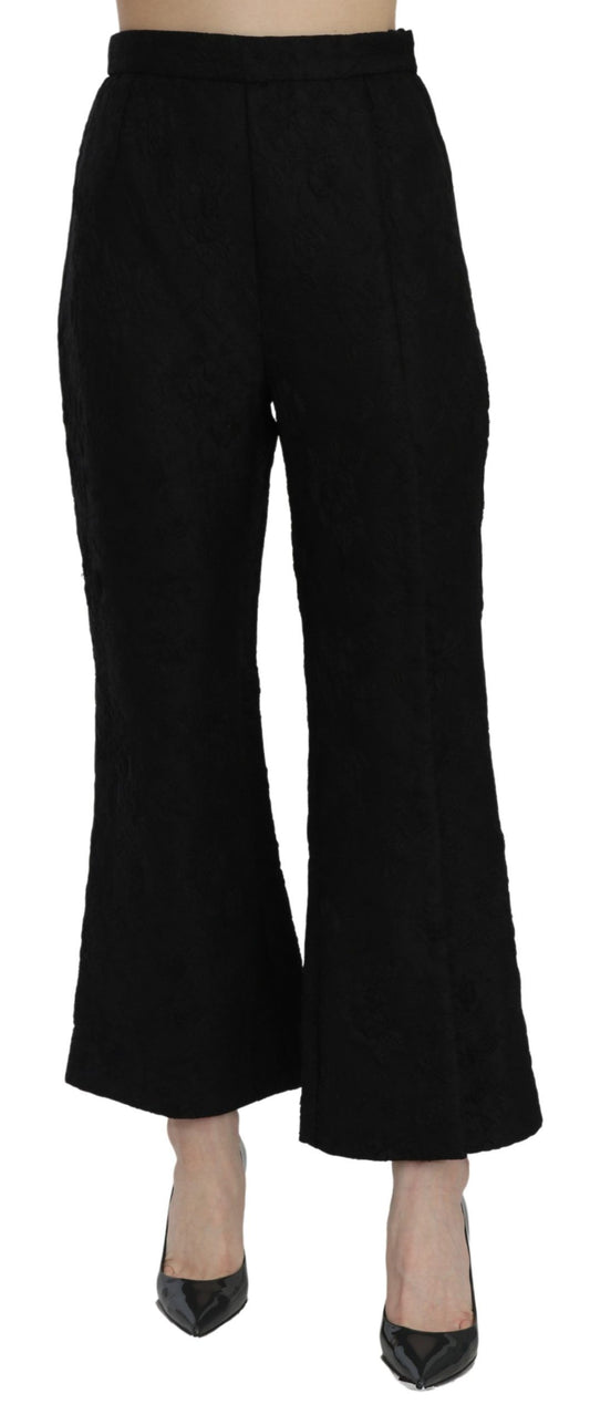 Dolce & Gabbana Chic High Waist Flared Cropped Pants