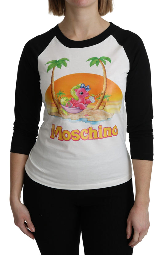 Хлопковый топ Moschino Chic My Little Pony с круглым вырезом