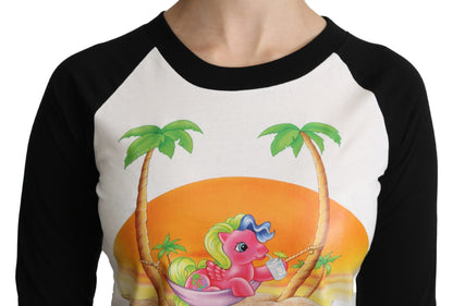 Хлопковый топ Moschino Chic My Little Pony с круглым вырезом