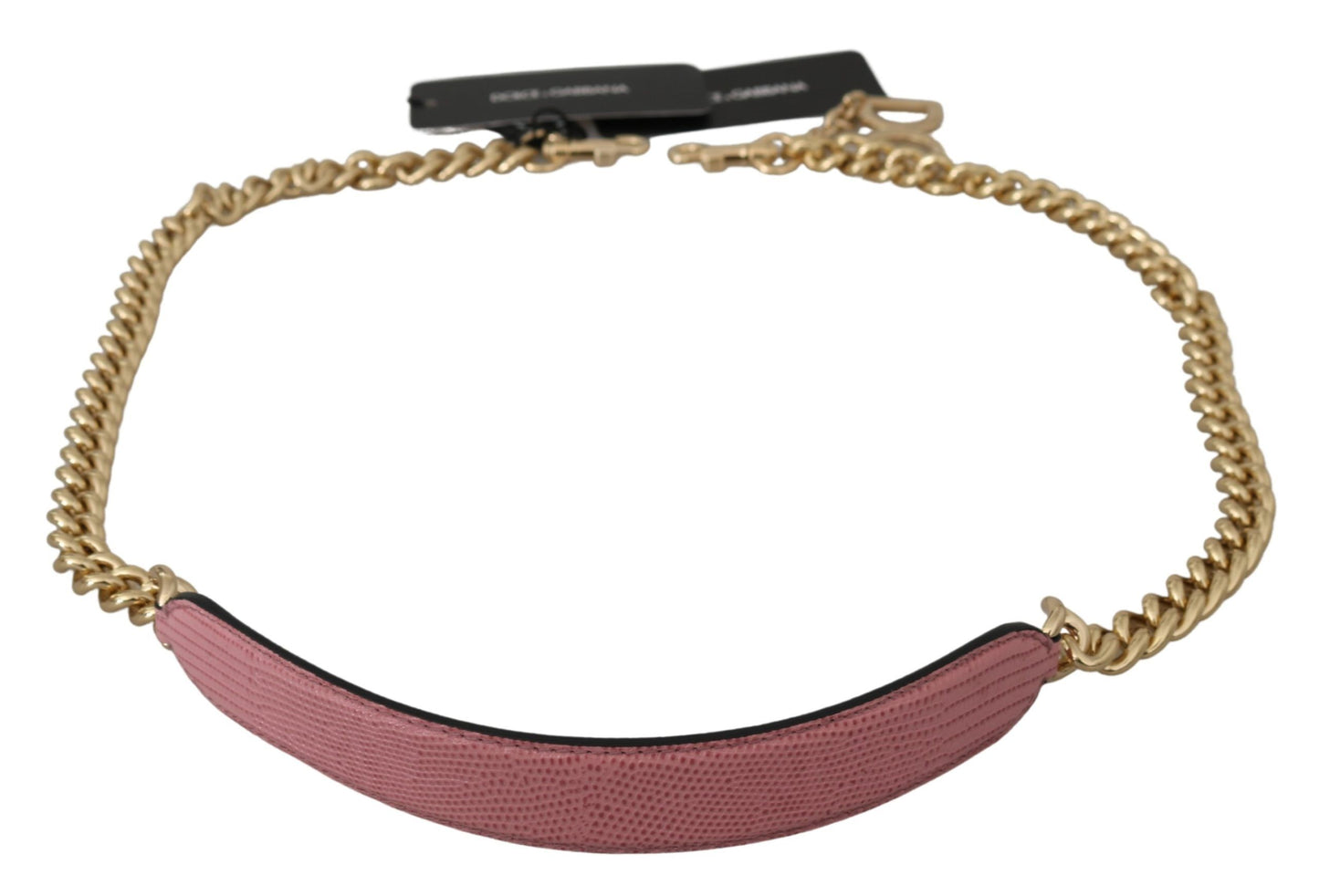 Dolce &amp; Gabbana Elegante tracolla in pelle color oro rosa