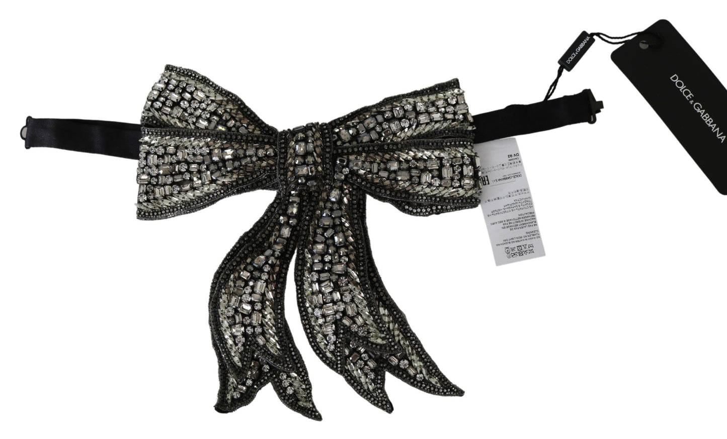 Dolce &amp; Gabbana Elegante Papillon In Seta Argento