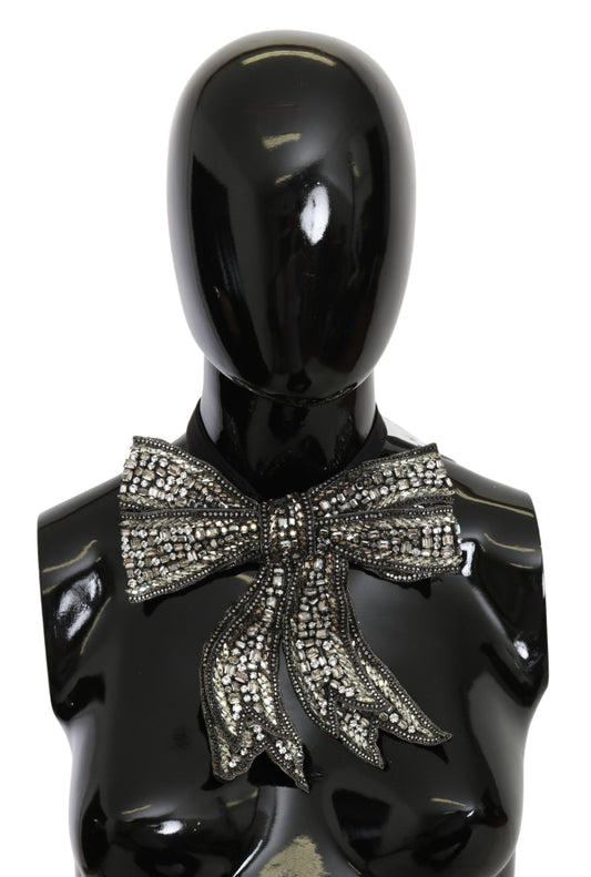 Dolce & Gabbana Elegant Silver Silk Bowtie