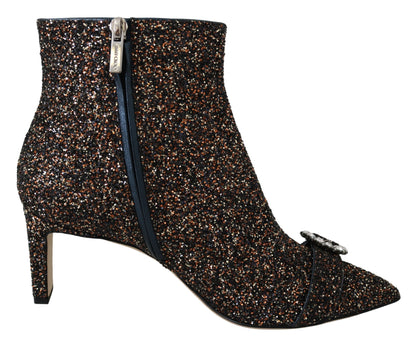 Jimmy Choo Ametista Mix Hanover Stivali glitterati con tacco