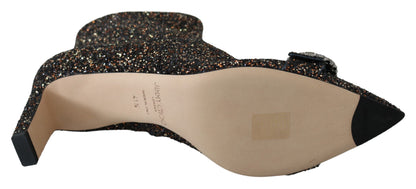 Jimmy Choo Ametista Mix Hanover Stivali glitterati con tacco