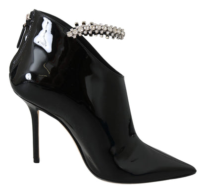 Jimmy Choo eleganti stivali con tacco in vernice nera