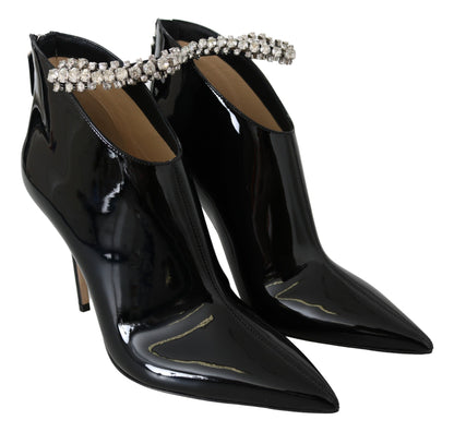 Jimmy Choo eleganti stivali con tacco in vernice nera