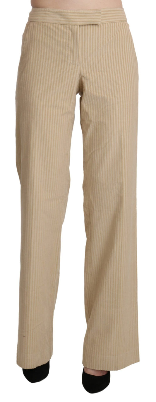 Ermanno Scervino Pantaloni larghi a vita alta beige chic