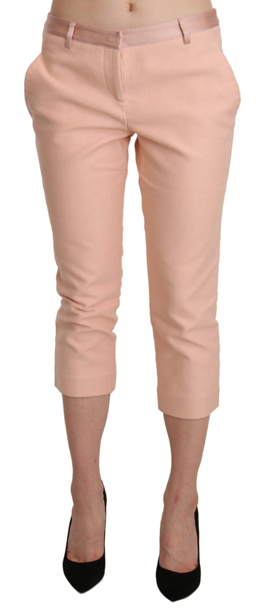 Ermanno Scervino Pantaloni capri skinny rosa chic