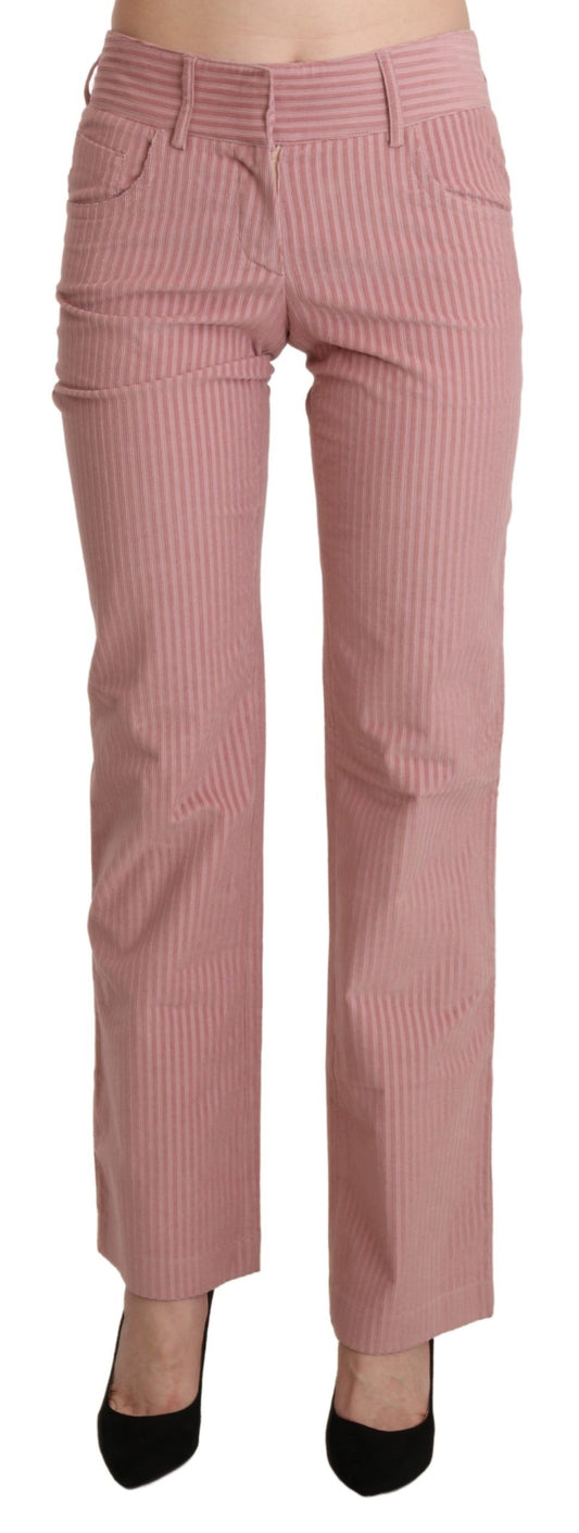 Ermanno Scervino Pantaloni dritti a vita media rosa chic