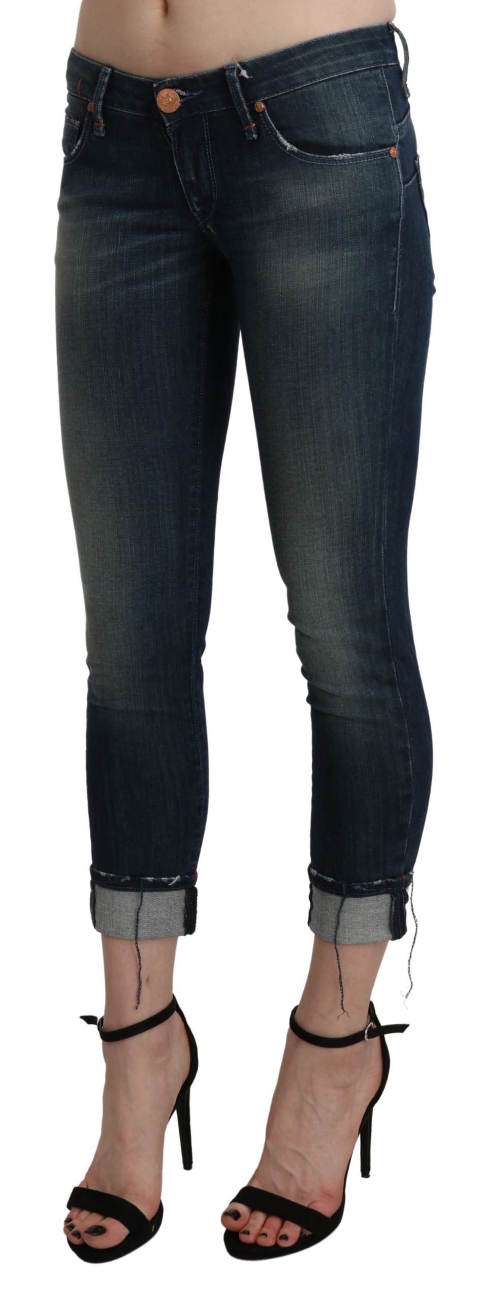 Denim corto skinny lavato blu Acht Chic