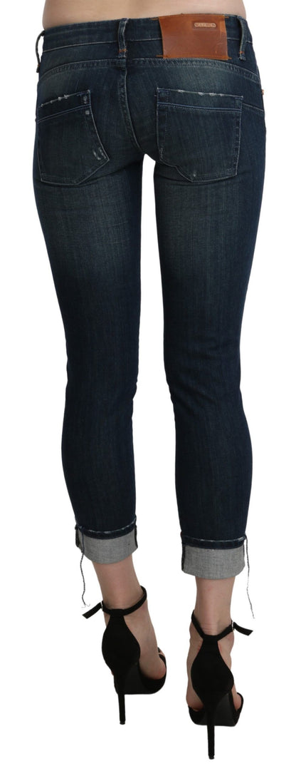 Denim corto skinny lavato blu Acht Chic