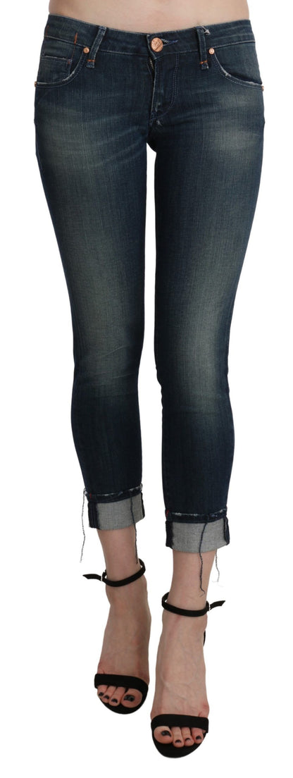 Denim corto skinny lavato blu Acht Chic