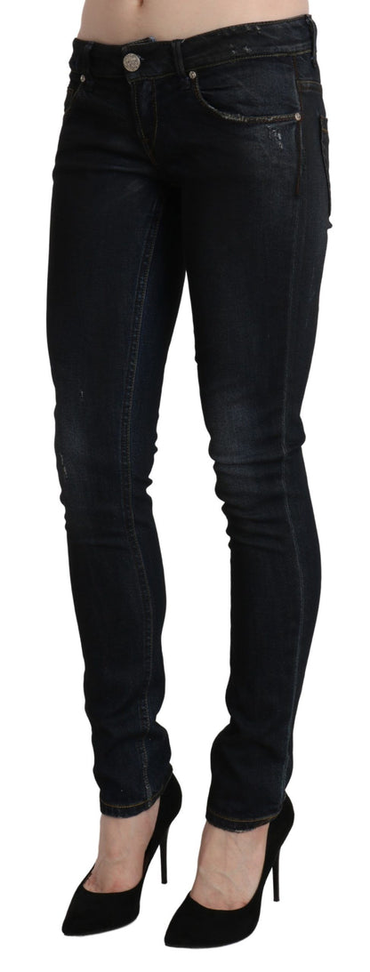 Jeans skinny lavati neri eleganti Acht