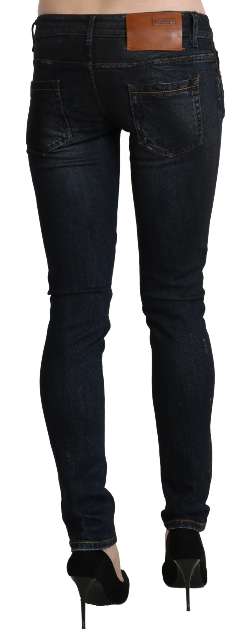 Jeans skinny lavati neri eleganti Acht