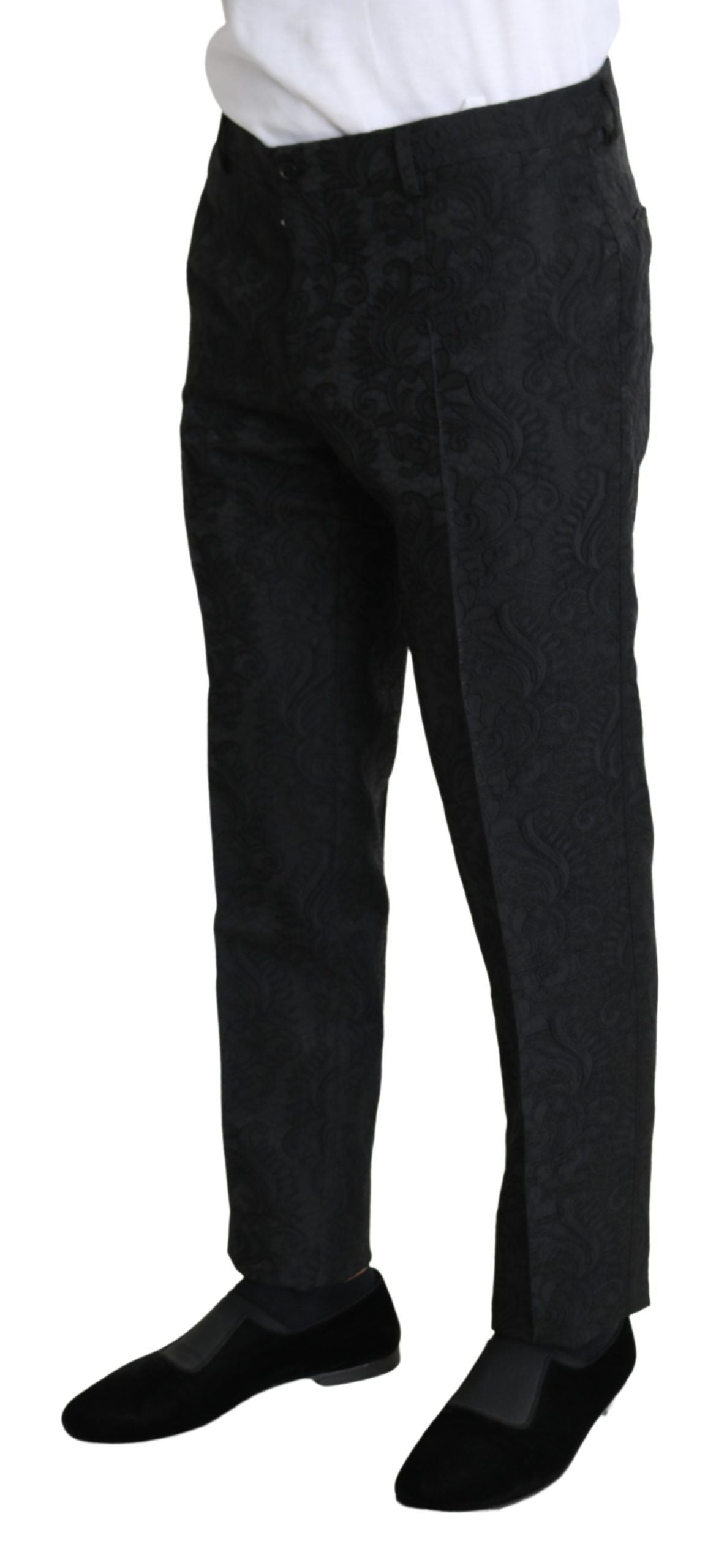 Pantaloni eleganti in broccato floreale Dolce &amp; Gabbana