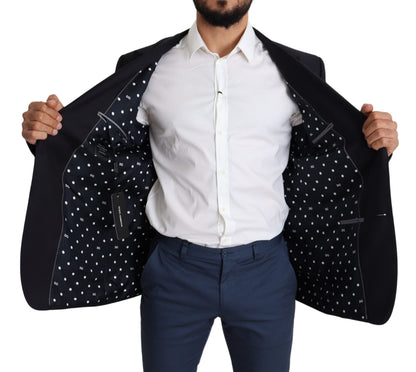 Dolce &amp; Gabbana Blazer da Uomo Elegante in Lana Vergine Nera