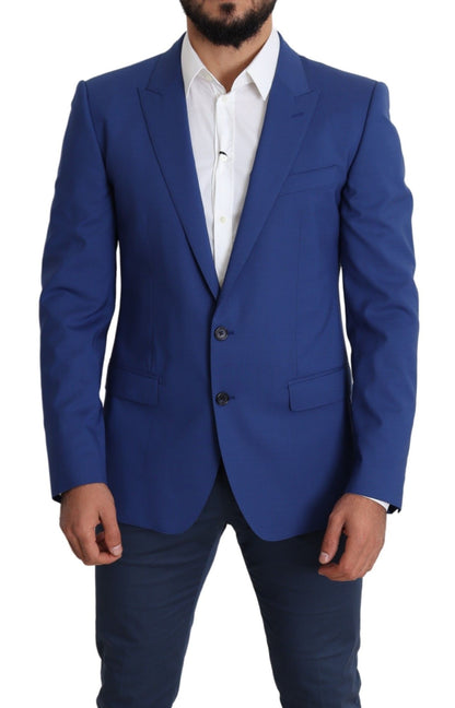 Dolce &amp; Gabbana squisita giacca blazer Martini in lana blu