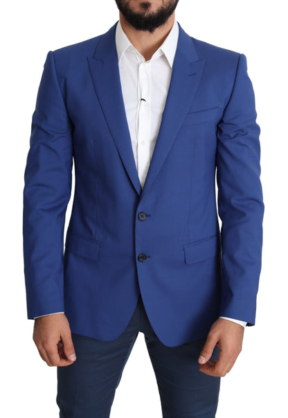 Dolce &amp; Gabbana squisita giacca blazer Martini in lana blu