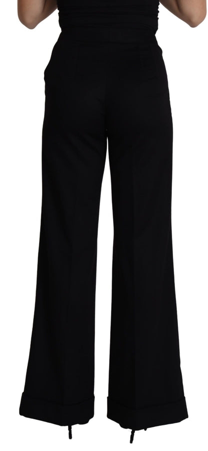 Pantaloni eleganti a gamba larga in cashmere Dolce &amp; Gabbana