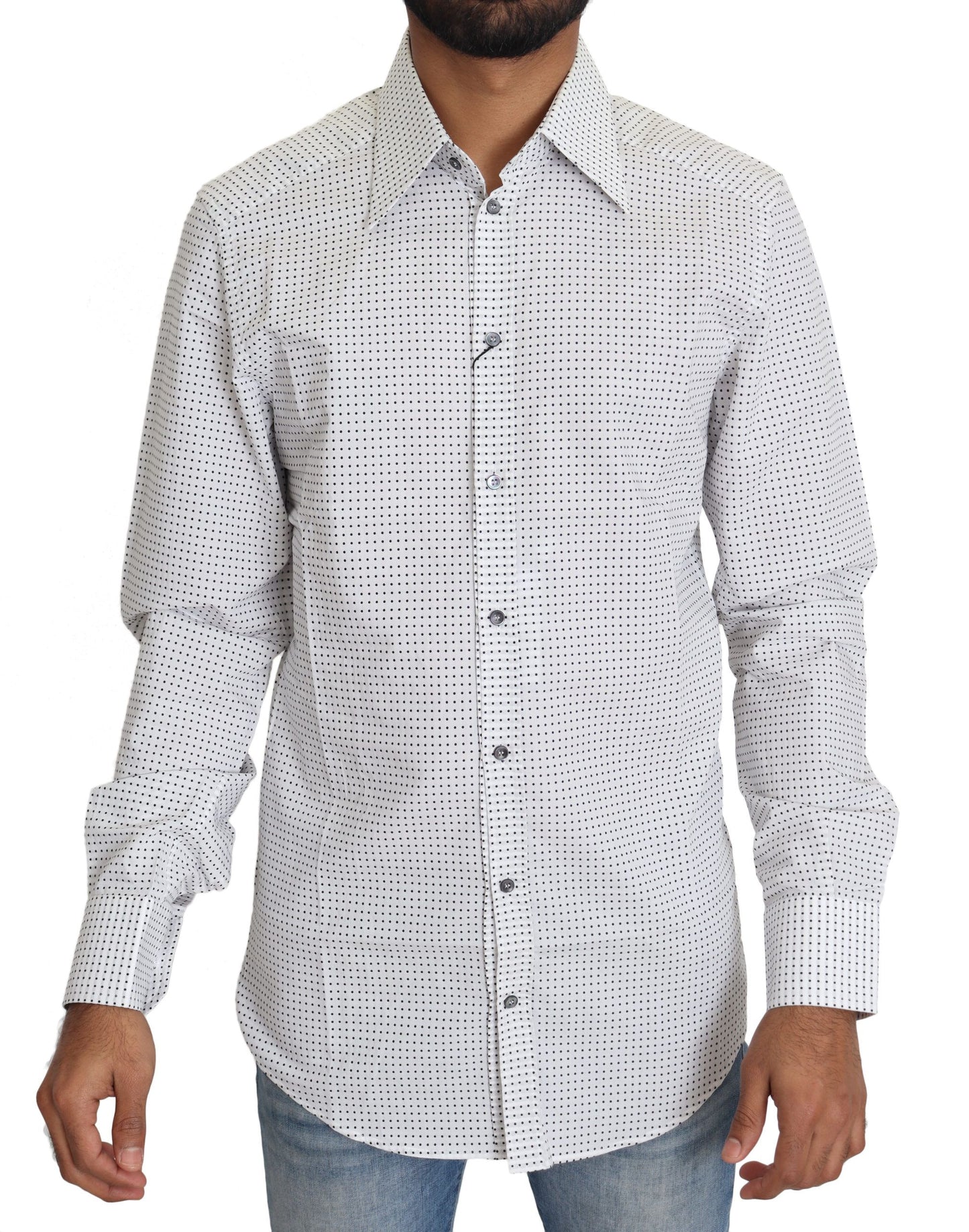 Camicia elegante a pois slim fit Dolce &amp; Gabbana