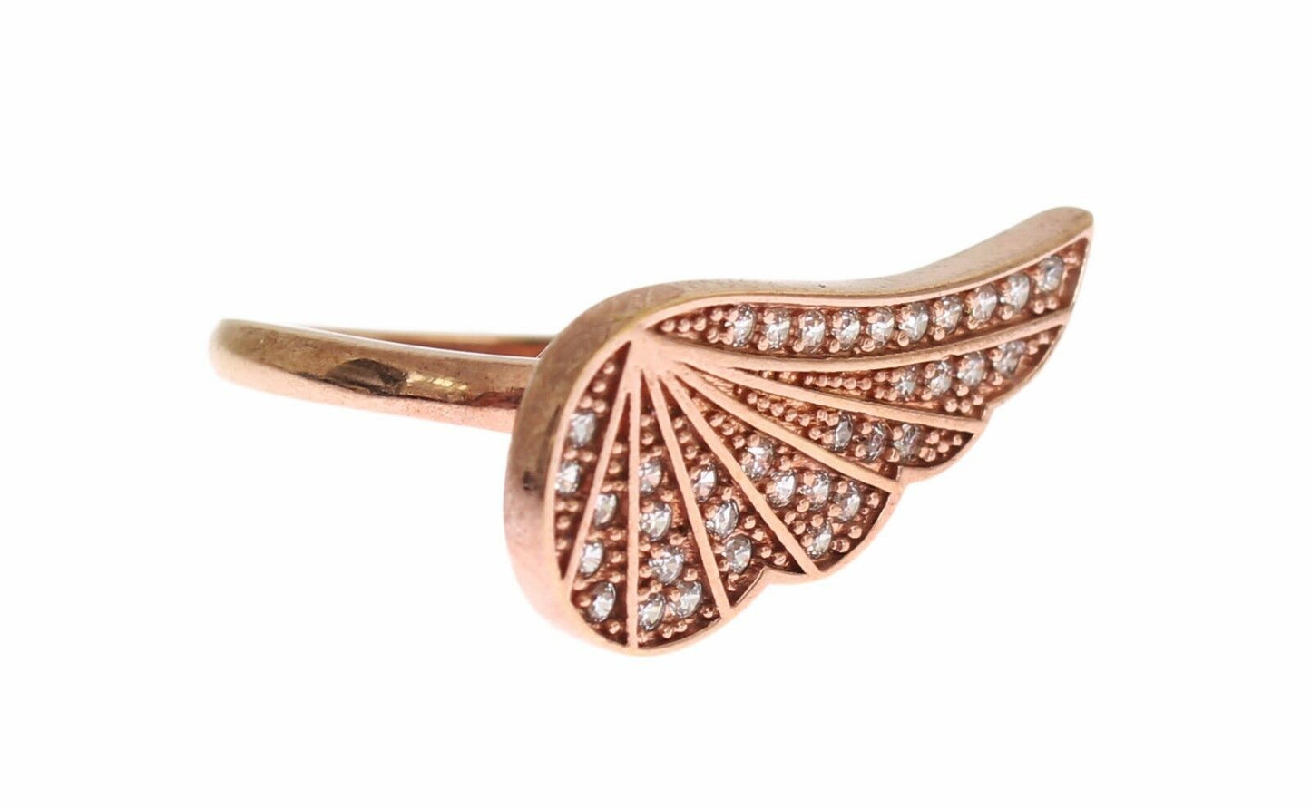 Nialaya Elegante anello in cristallo CZ in oro rosa