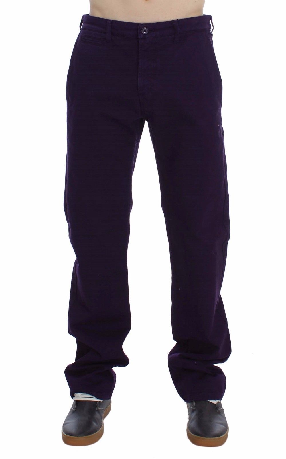 Chino slim GF Ferre in cotone elasticizzato viola