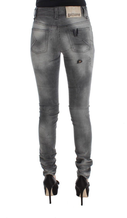 Jeans firmati slim fit grigi chic John Galliano