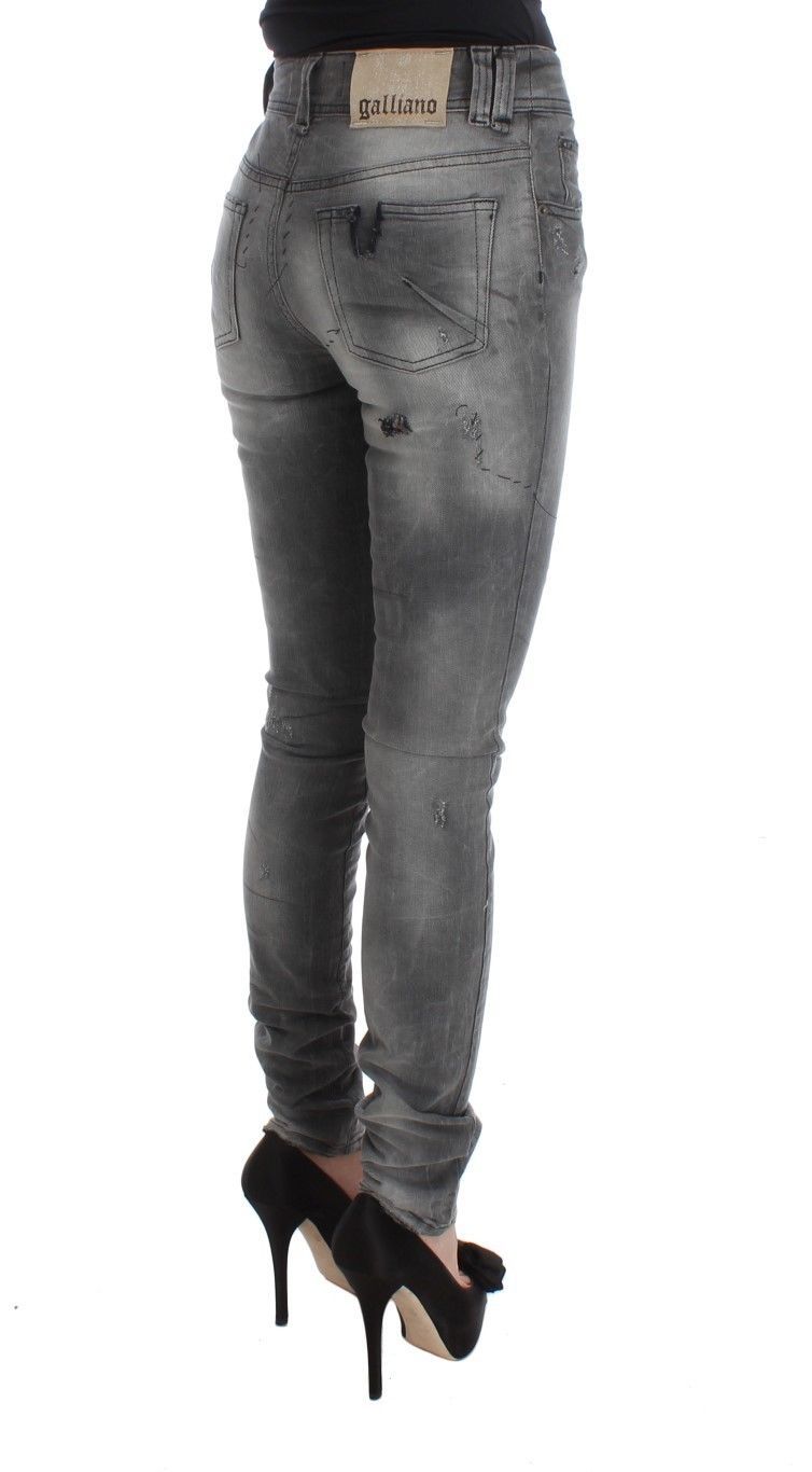 Jeans firmati slim fit grigi chic John Galliano