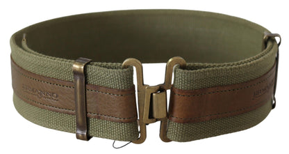 Ermanno Scervino Chic Army Green Rustic Belt