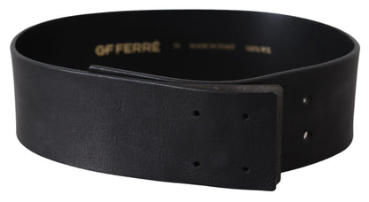 GF Ferre Cintura elegante in pelle nera solida