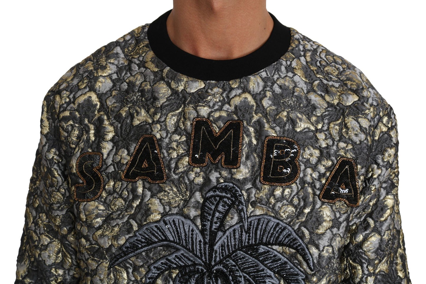 Dolce &amp; Gabbana Maglione girocollo con palme in jacquard Samba