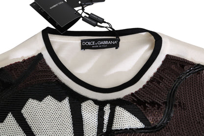 Maglione in seta con paillettes Dolce &amp; Gabbana New York Jazz