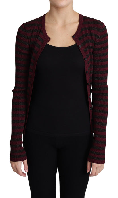 Dolce &amp; Gabbana Elegante Cardigan in Viscosa a Righe