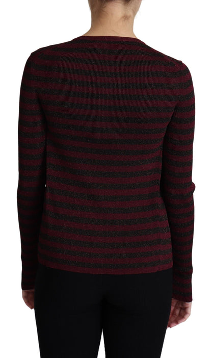 Dolce &amp; Gabbana Elegante Cardigan in Viscosa a Righe