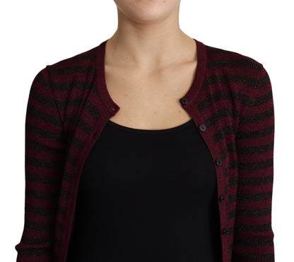 Dolce &amp; Gabbana Elegante Cardigan in Viscosa a Righe