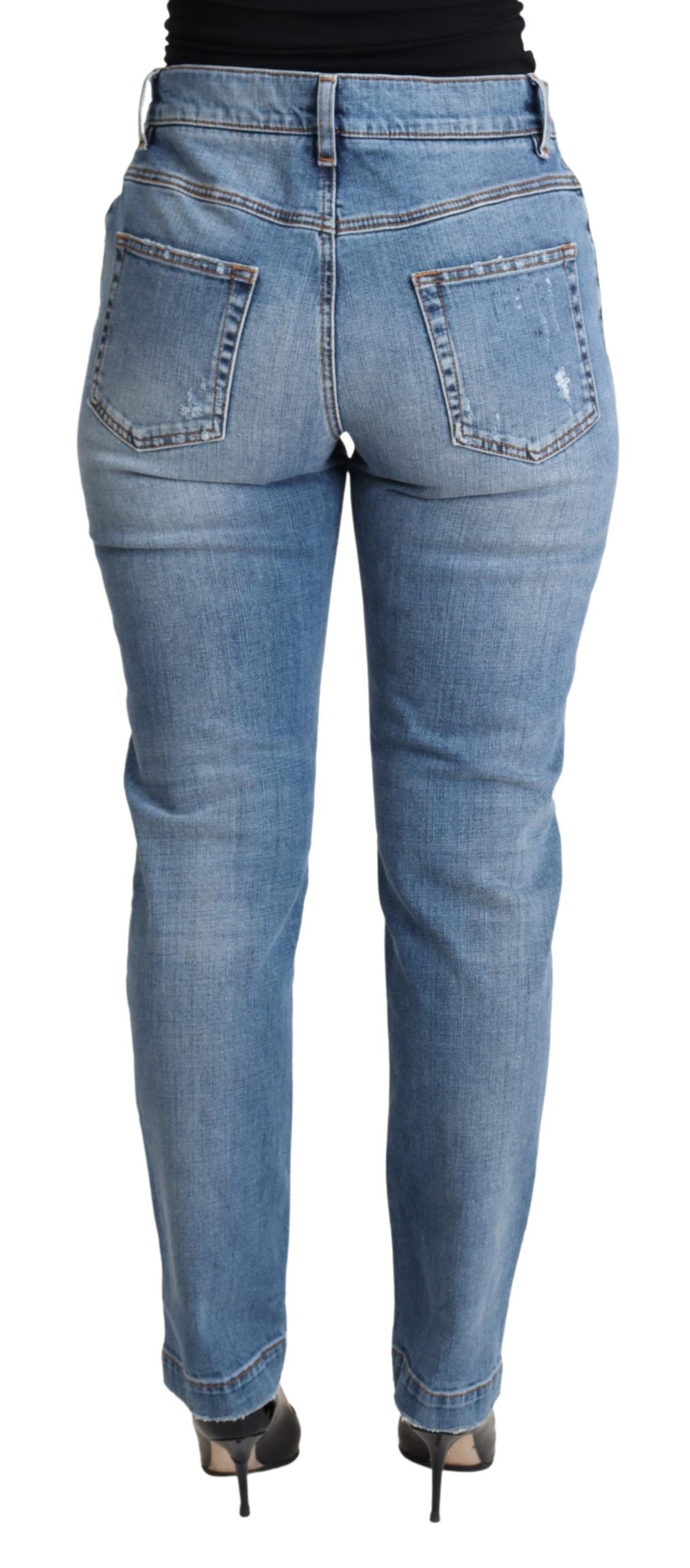 Jeans skinny strappati a vita alta Dolce &amp; Gabbana Chic