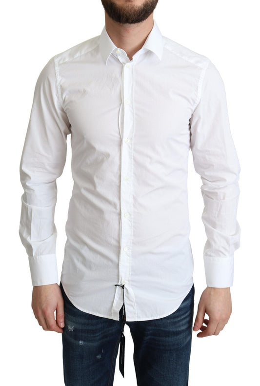 Dolce &amp; Gabbana Camicia elegante in cotone bianco