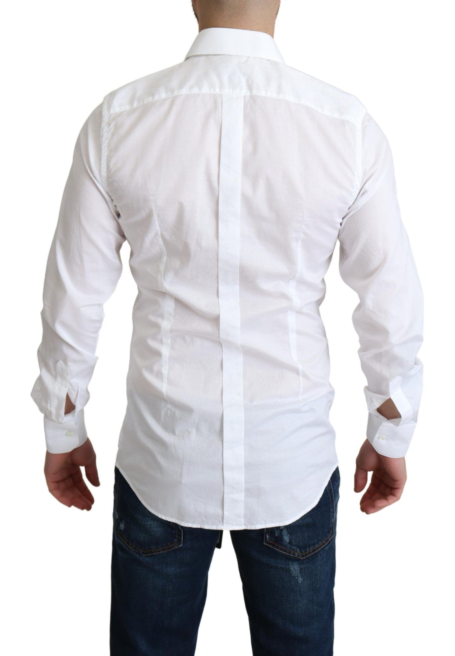 Dolce &amp; Gabbana Camicia elegante in cotone bianco vestibilità slim