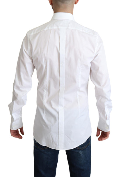 Dolce &amp; Gabbana Elegante camicia con bavaglino in cotone bianco