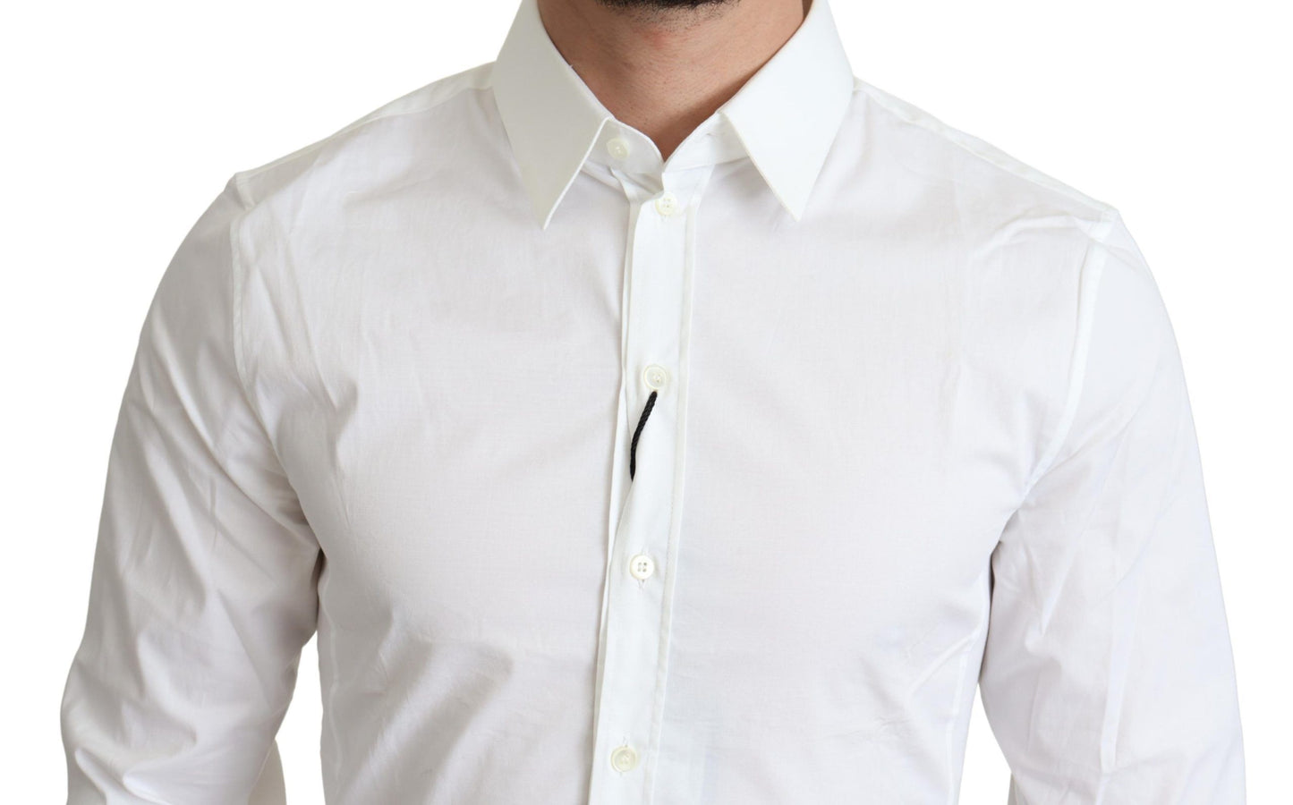 Dolce &amp; Gabbana Elegante camicia elegante in cotone elasticizzato bianco