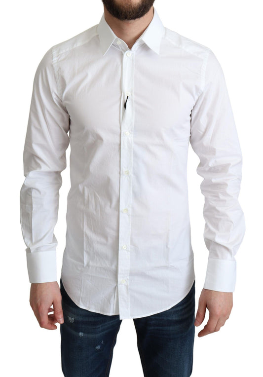 Dolce &amp; Gabbana Camicia elegante in cotone bianco