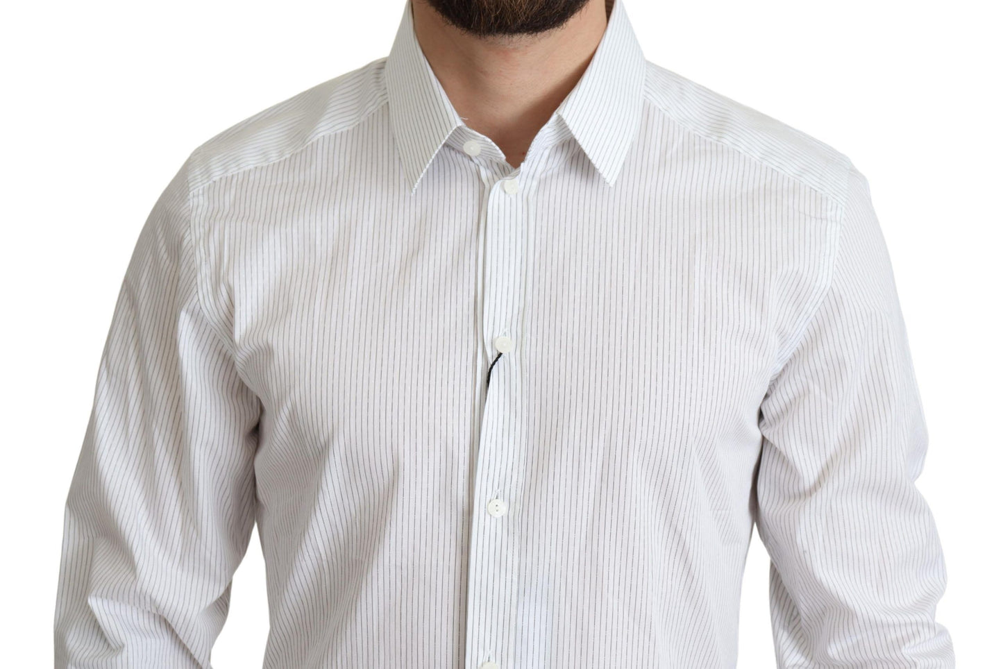 Dolce &amp; Gabbana Camicia elegante a righe dorate