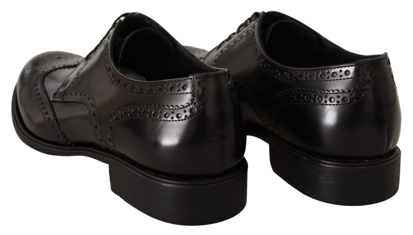 Dolce &amp; Gabbana eleganti scarpe derby oxford con punta alare