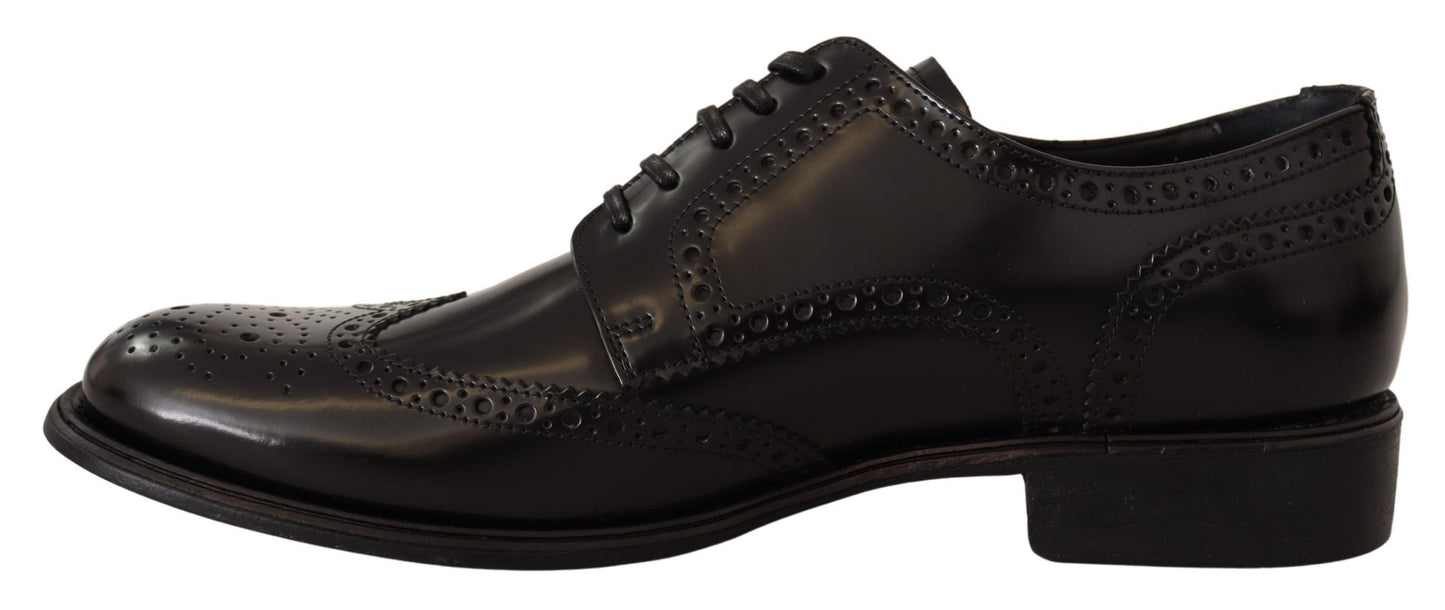 Dolce &amp; Gabbana eleganti scarpe derby oxford con punta alare